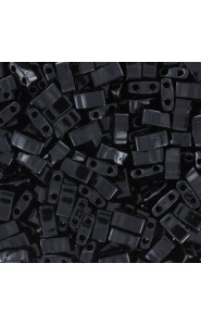 Miyuki half tila 5x2.4mm beads - Black HTL-401